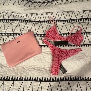 Triangl Swimwear Cora Alina bikini size Small NWT and neoprene bag